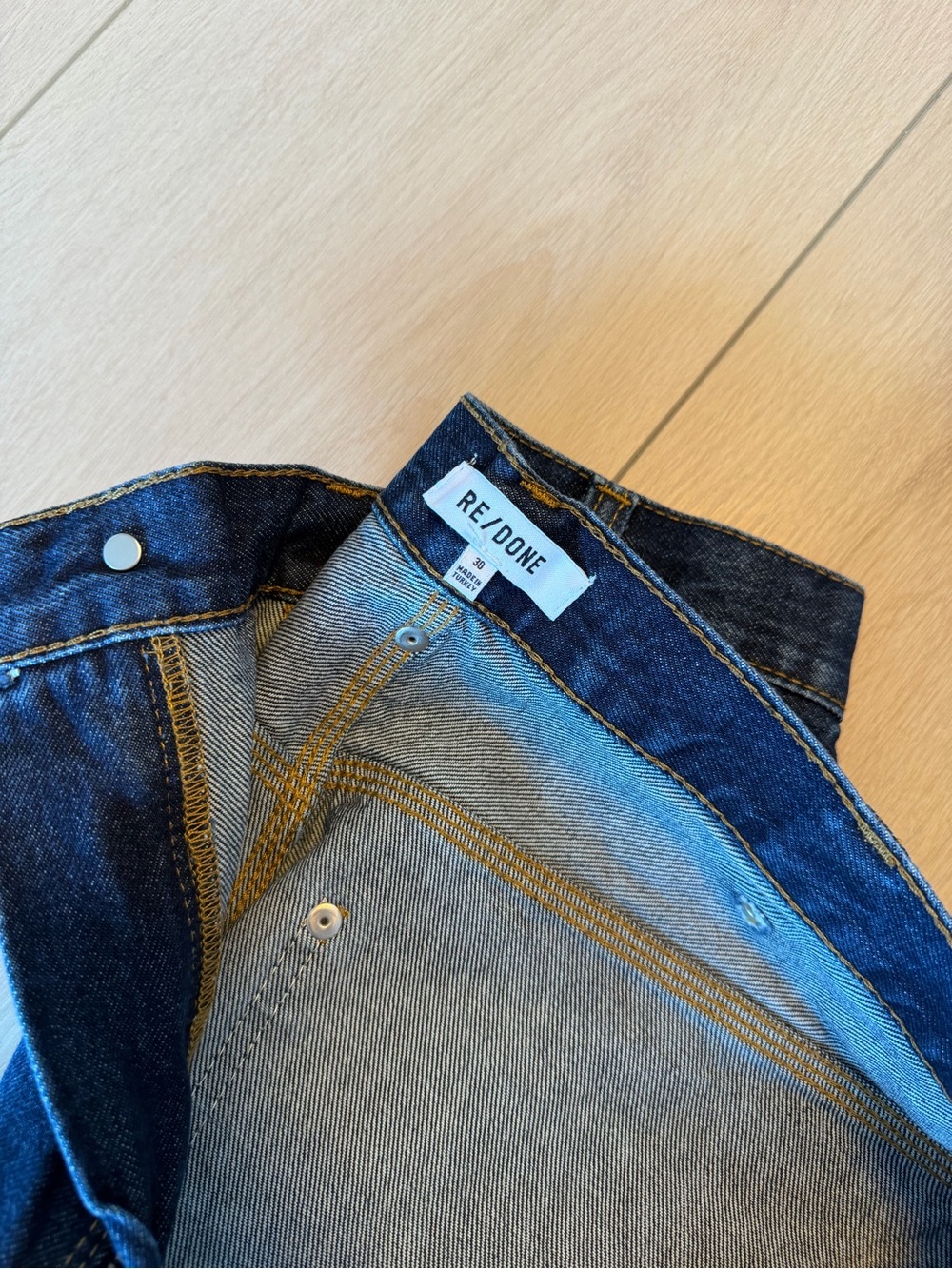 Re/Done Dark Blue Denim Carpenter Jeans - Picture 4 of 4